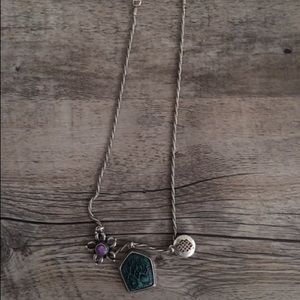 Lucky brand sterling silver charm necklace